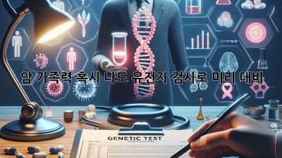 👨‍👩‍👧‍👦 암 가족력, 혹시 나도? 유전자 검사로 미리 대비! 🧬